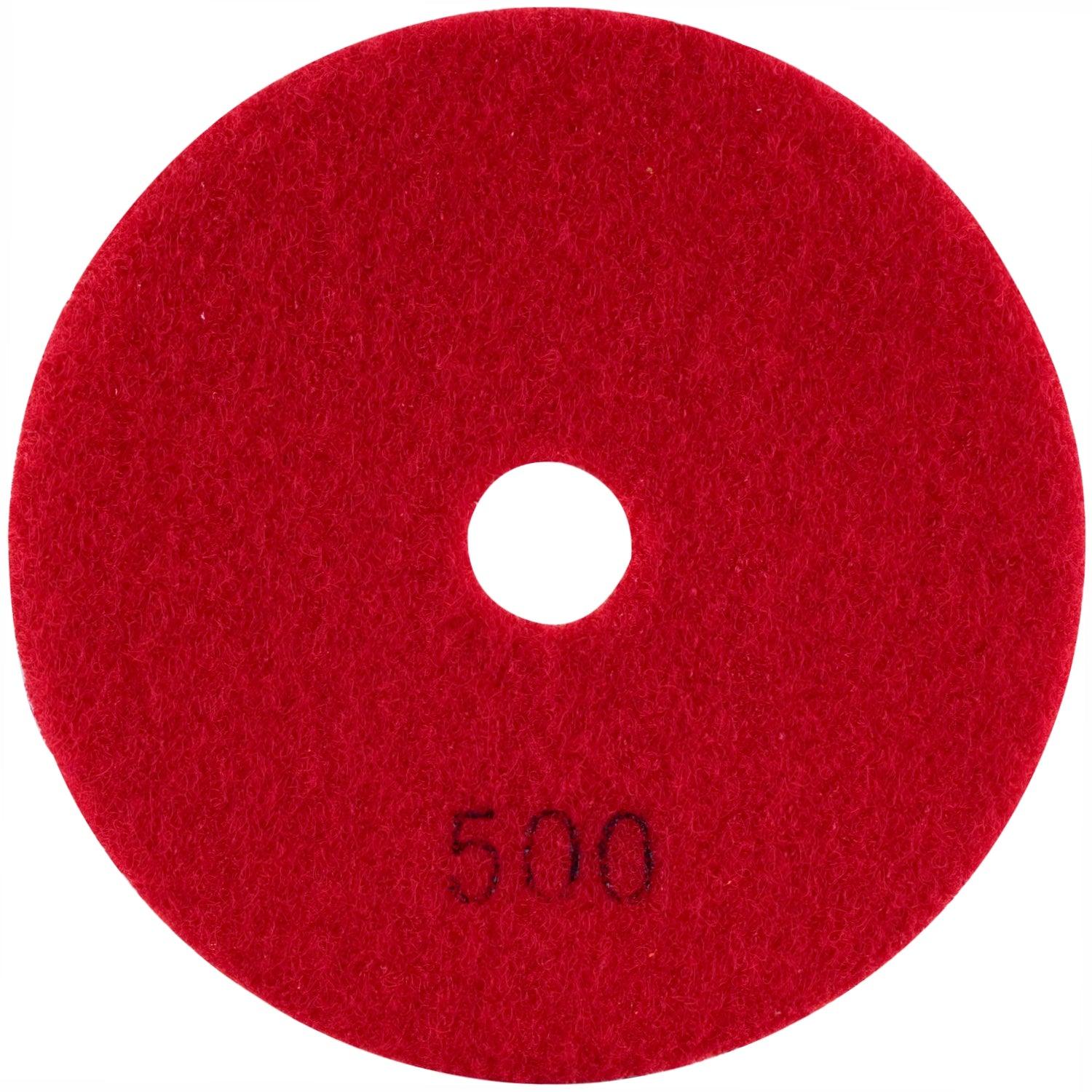 100 Mm Diamond Wet Polishing Pad 500 Grit Red - Livestainable.co.za