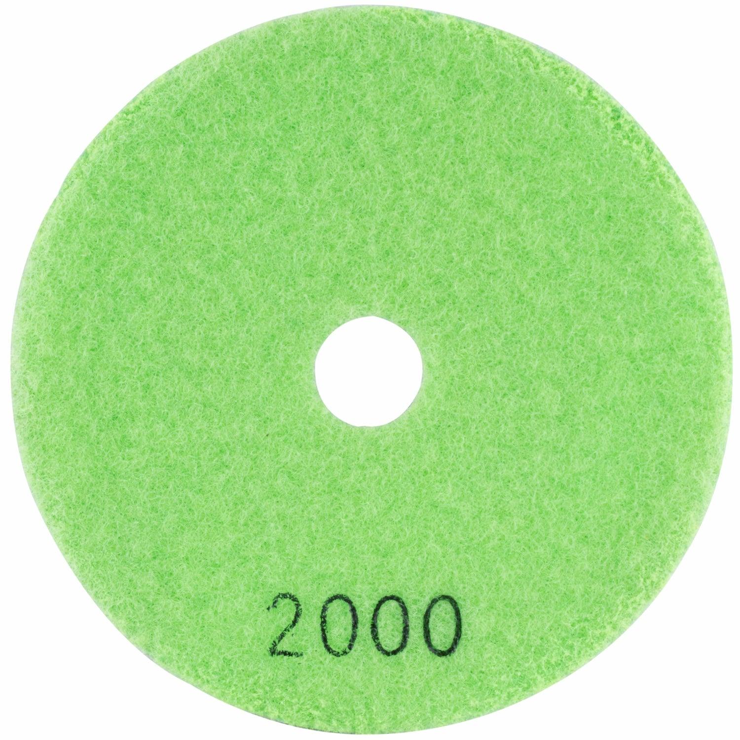 100 Mm Diamond Wet Polishing Pad 2000 Grit Lime Green - Livestainable.co.za