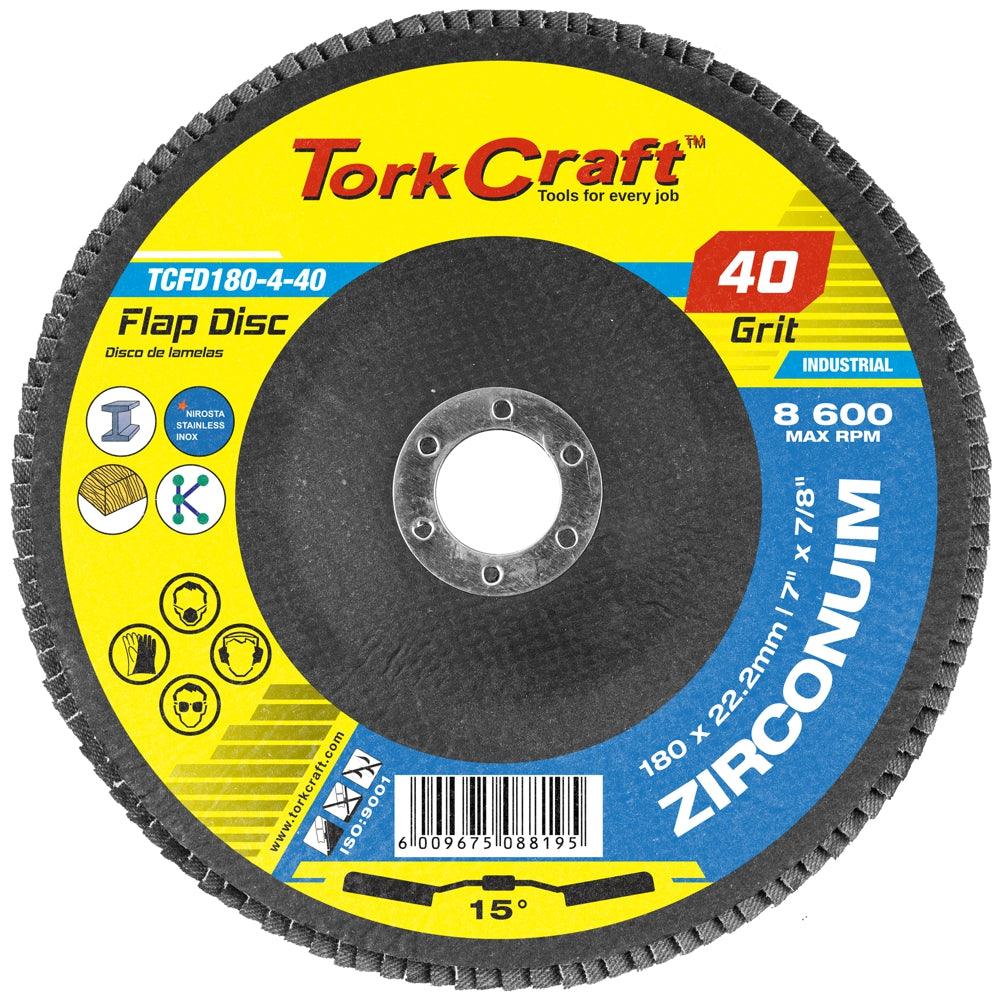 Flap Disc Zirconium 180 Mm 40 Grit Angled - Livestainable.co.za