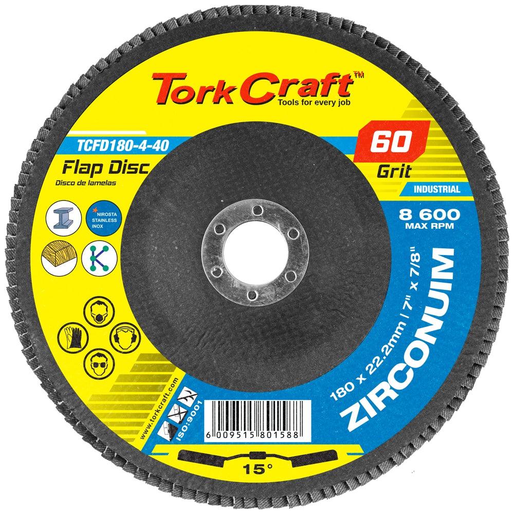 Flap Disc Zirconium 180 Mm 60 Grit Angled - Livestainable.co.za