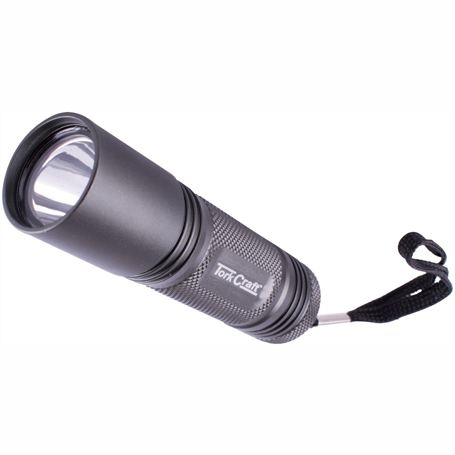 Torch Led Alum. 75 Lm Blk Use 3 X Aaa Batteries Tork Craft Flash Light - Livestainable.co.za