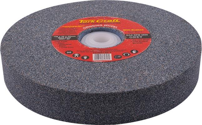 Grinding Wheel 150 X25 X32 Mm Bore Fine 60 Gr W/Bushes For Bench Grinder - Livestainable.co.za