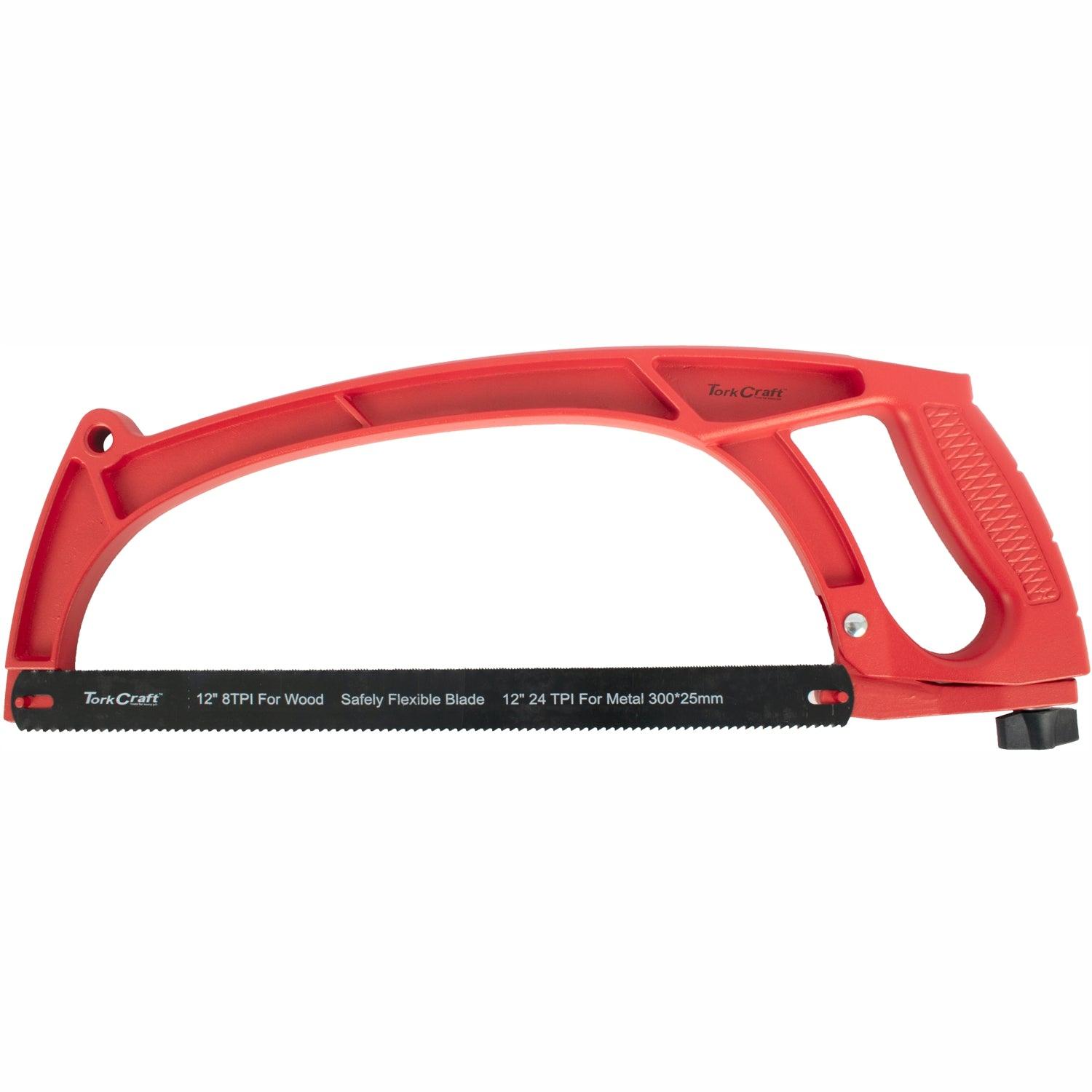 Aluminum Alloy Hacksaw Frame 300 Mm C/W Flexible Double Edge Blade - Livestainable.co.za