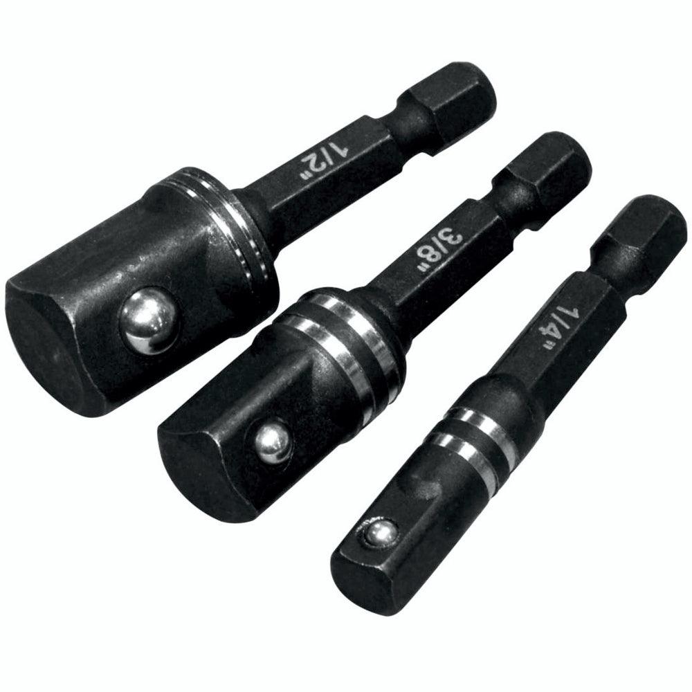 Impact Socket Adaptor 3 Pc Set 1/4' 3/8' 1/2' - Livestainable.co.za