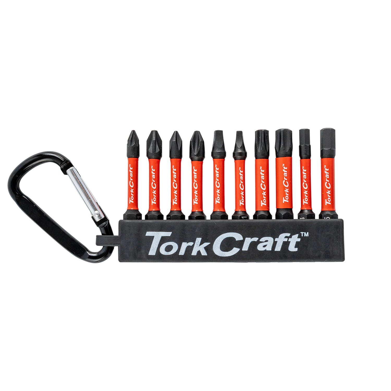 Tork Craft Impact Power Bit Set 10 Pc 50 Mm Pz Ph Sq Torx Hex