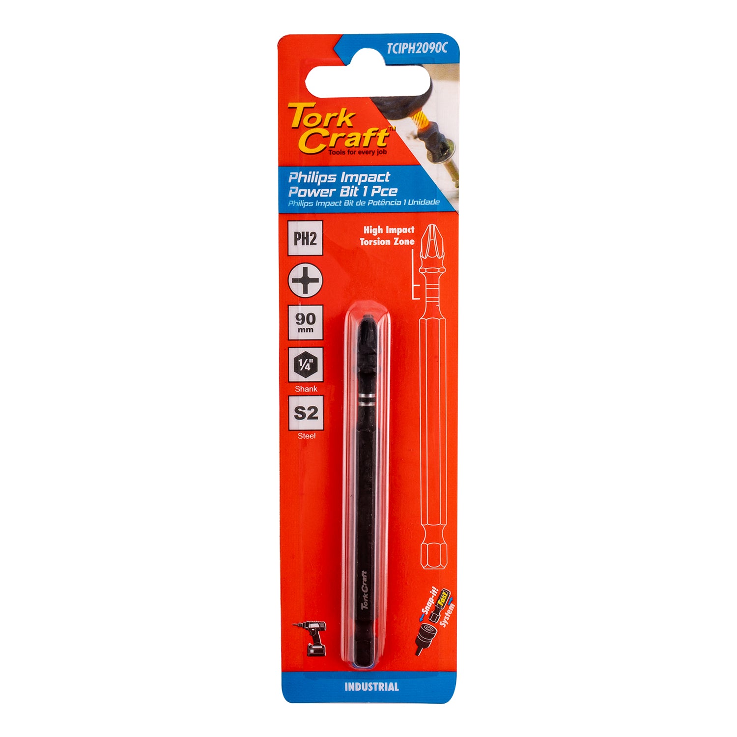 Impact Ph2 X 90 Mm Power Bit 1 Pc Carded - Livestainable.co.za