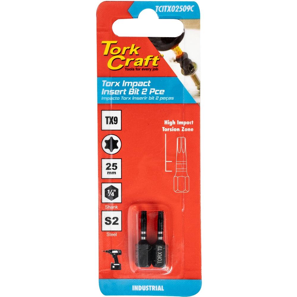 Torx Tx 9 Impact Insert Bit 25 Mm 2 Pc Carded - Livestainable.co.za