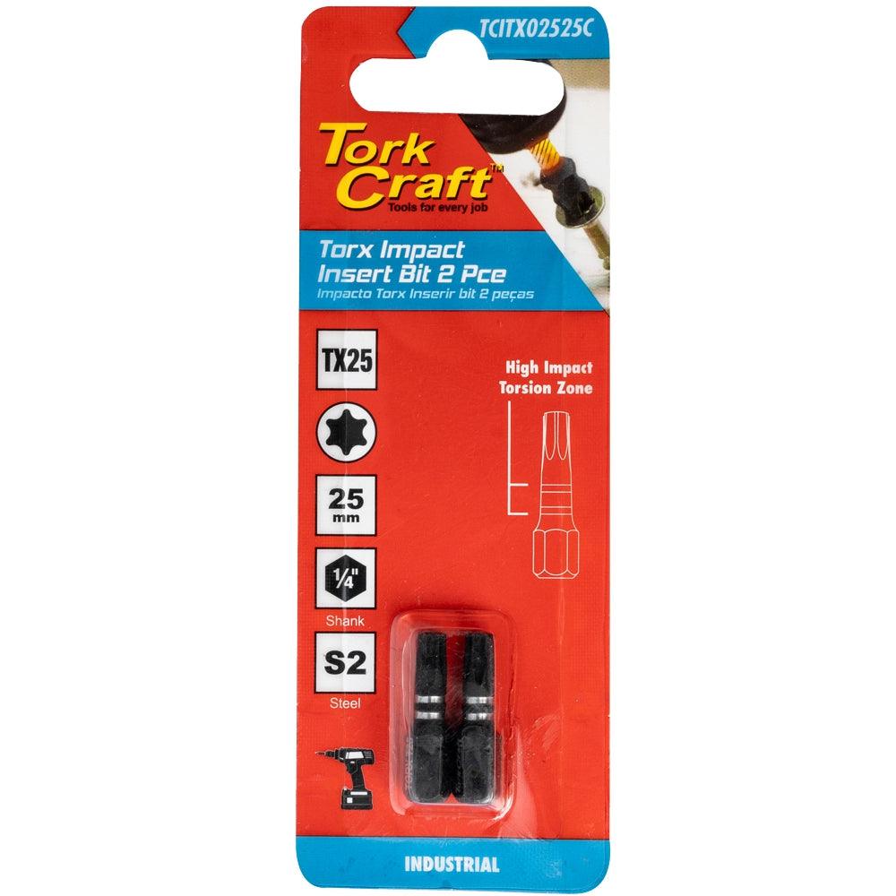 Torx Tx 25 Impact Insert Bit 25 Mm 2 Pc Carded - Livestainable.co.za