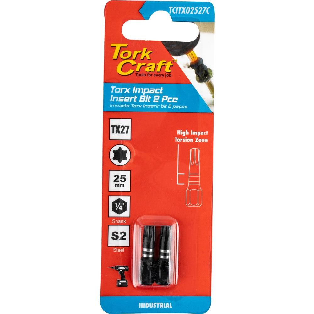 Torx Tx 27 Impact Insert Bit 25 Mm 2 Pc Carded - Livestainable.co.za