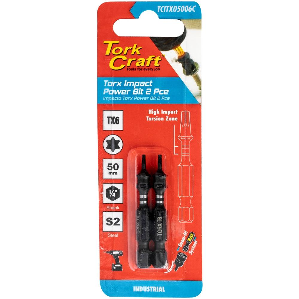 Torx Tx 6 Impact Power Bit 50 Mm 2 Pc Carded - Livestainable.co.za