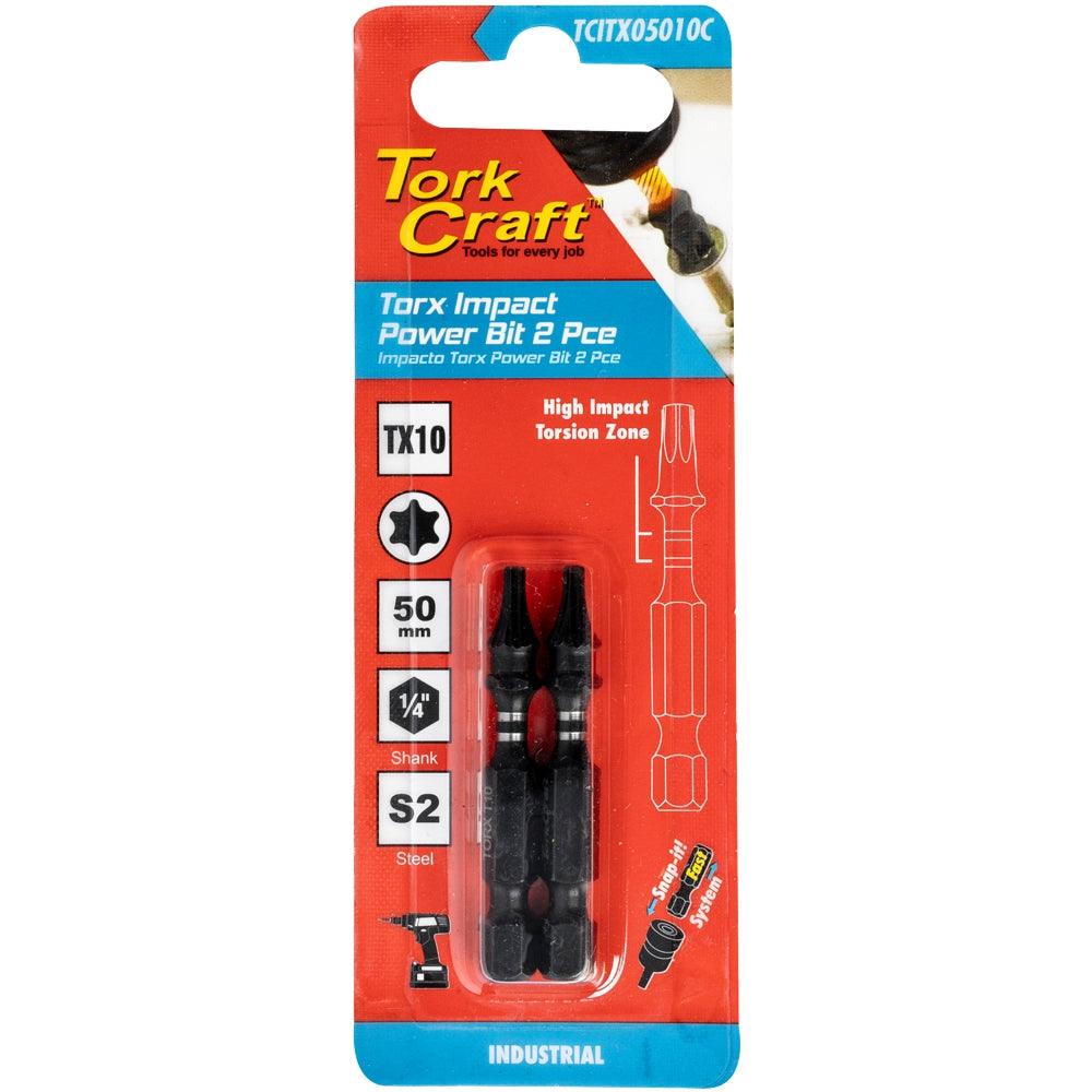 Torx Tx 10 Impact Power Bit 50 Mm 2 Pc Carded - Livestainable.co.za