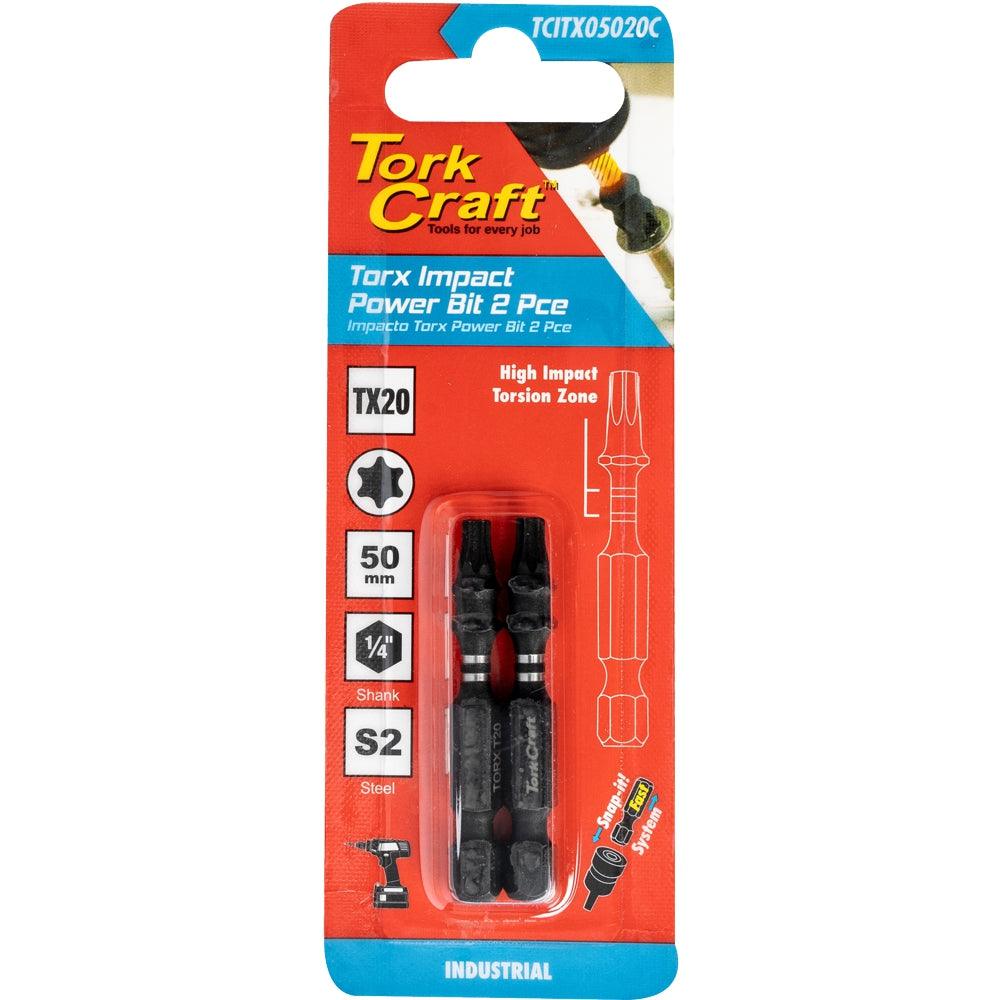 Torx Tx 20 Impact Power Bit 50 Mm 2 Pc Carded - Livestainable.co.za