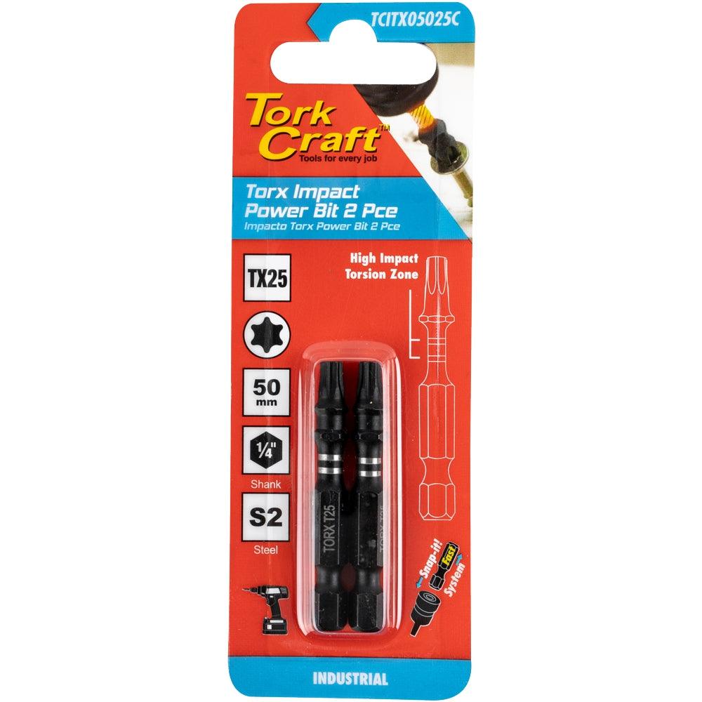 Torx Tx 25 Impact Power Bit 50 Mm 2 Pc Carded - Livestainable.co.za