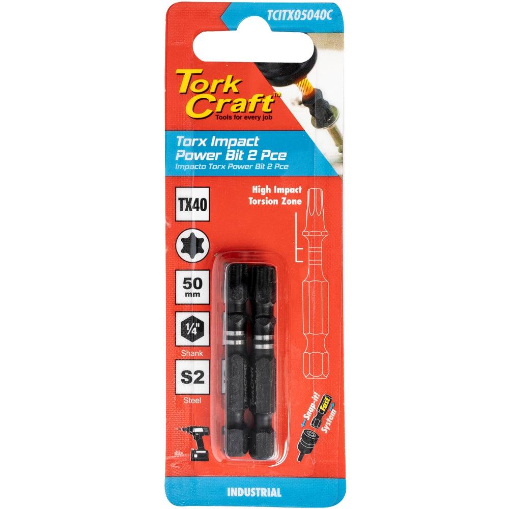 Torx Tx 40 Impact Power Bit 50 Mm 2 Pc Carded - Livestainable.co.za