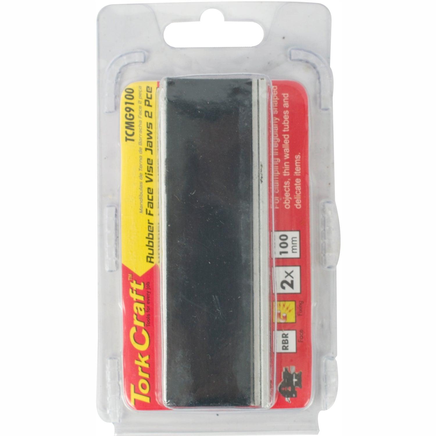 Vice Jaws Magnetic Alum. 100 Mm X 32 Mm 2 Pc Rubber Face - Livestainable.co.za