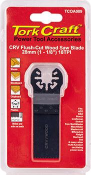 Quick Change Flush Cut Wood Saw Blade 28 Mm(1 1/8')18 Tpi Crv - Livestainable.co.za