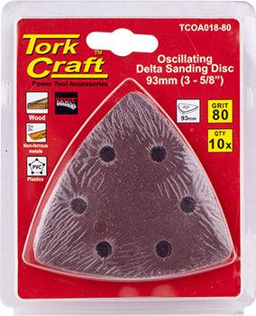 Oscillating Sandpaper A/O 93 Mm 10 Pc Delta Shape 80 Grit - Livestainable.co.za