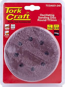 Oscillating Sandpaper A/O 115 Mm 10 Pc Round 240 Grit - Livestainable.co.za