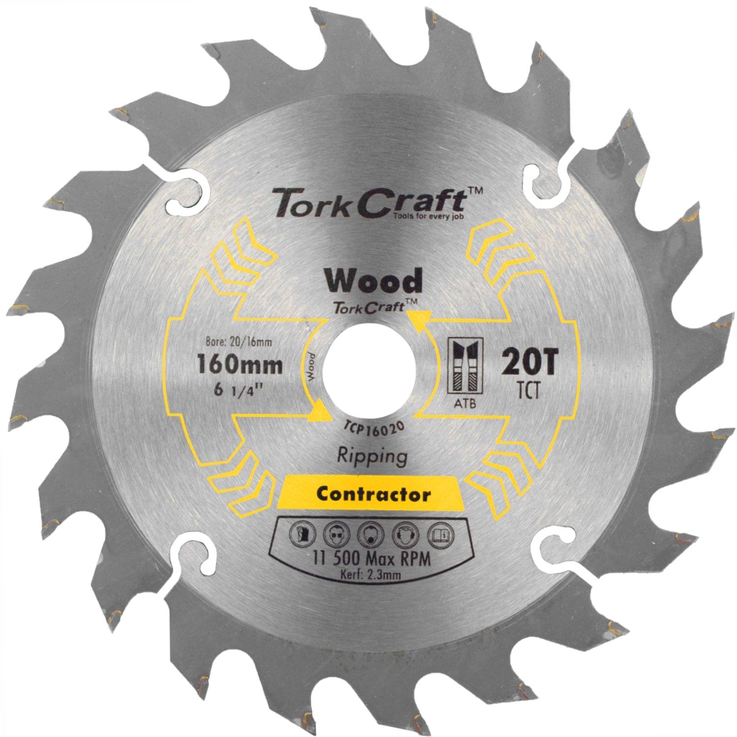 Blade Contractor 160 X 20 T 20/16 Circular Saw Tct - Livestainable.co.za