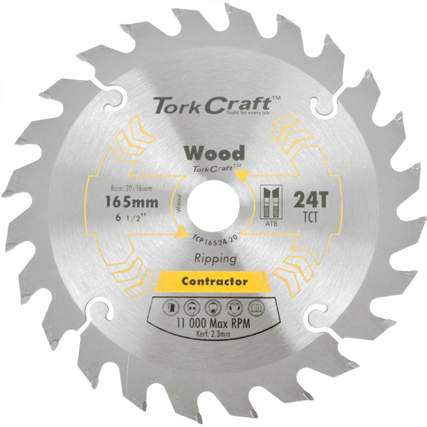 Blade Contractor 165 X 24 T 20/16 Circular Saw Tct - Livestainable.co.za