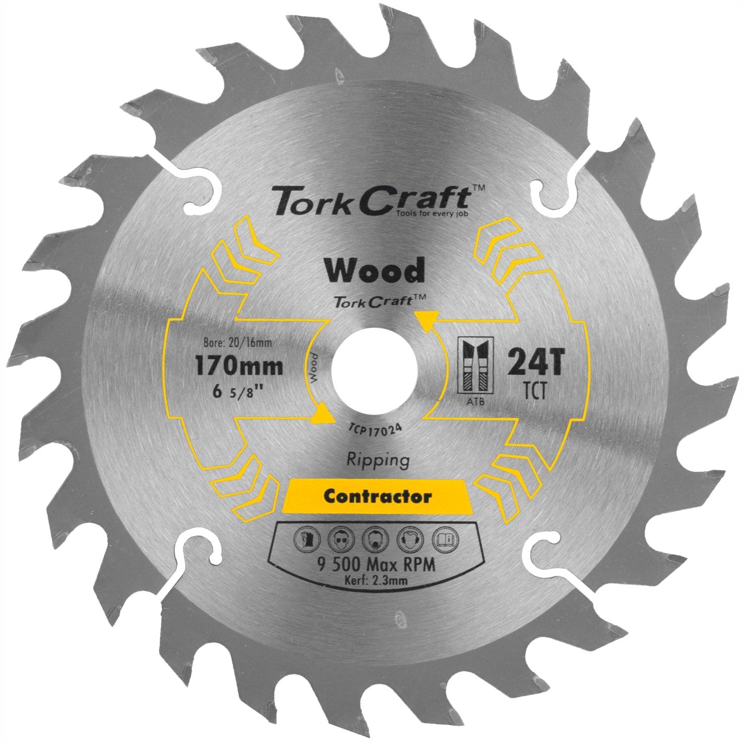 Blade Contractor 170 X 24 T 20/16 Circular Saw Tct - Livestainable.co.za