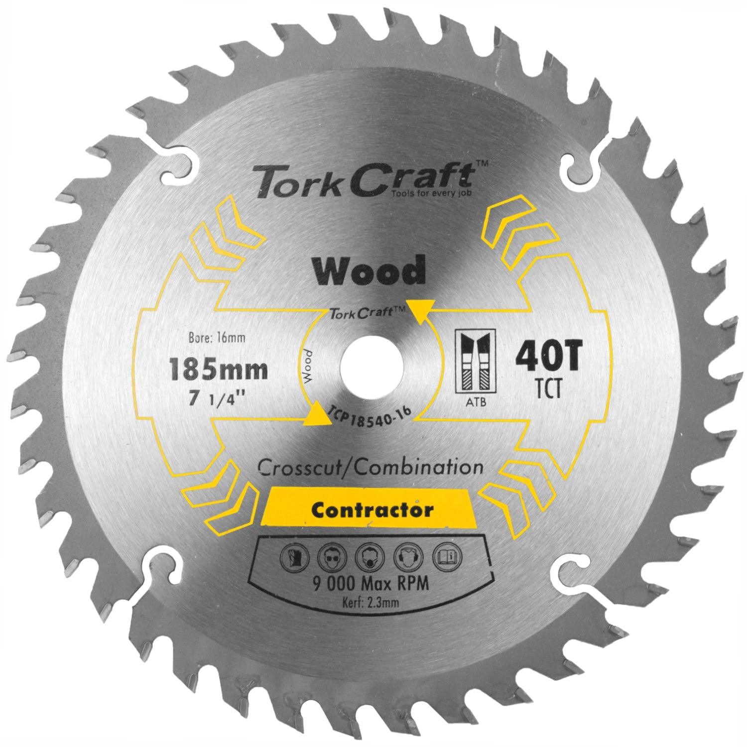 Blade Contractor 185 X 40 T 16 Mm Circular Saw Tct - Livestainable.co.za