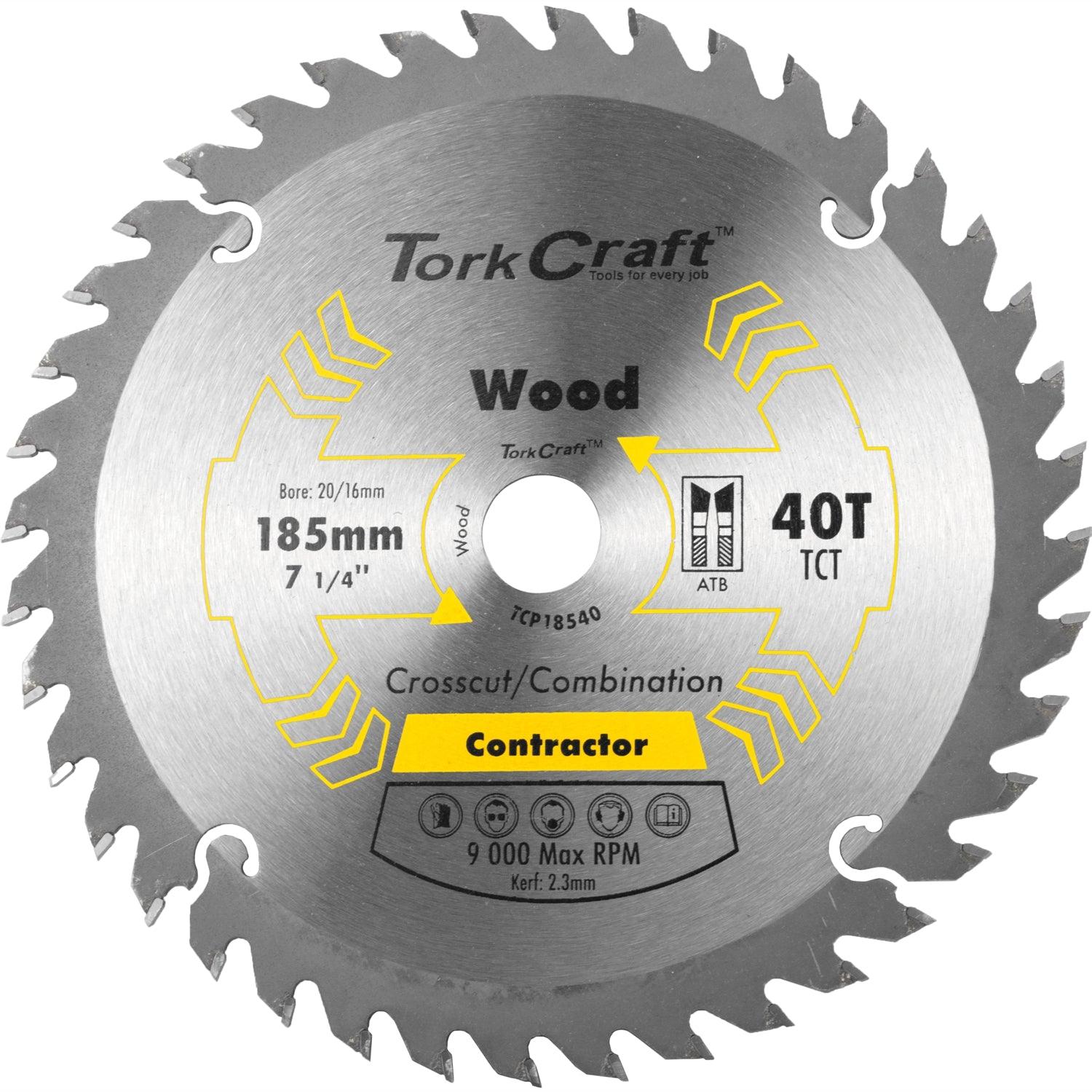 Blade Contractor 185 X 40 T 20/16 Circular Saw Tct - Livestainable.co.za