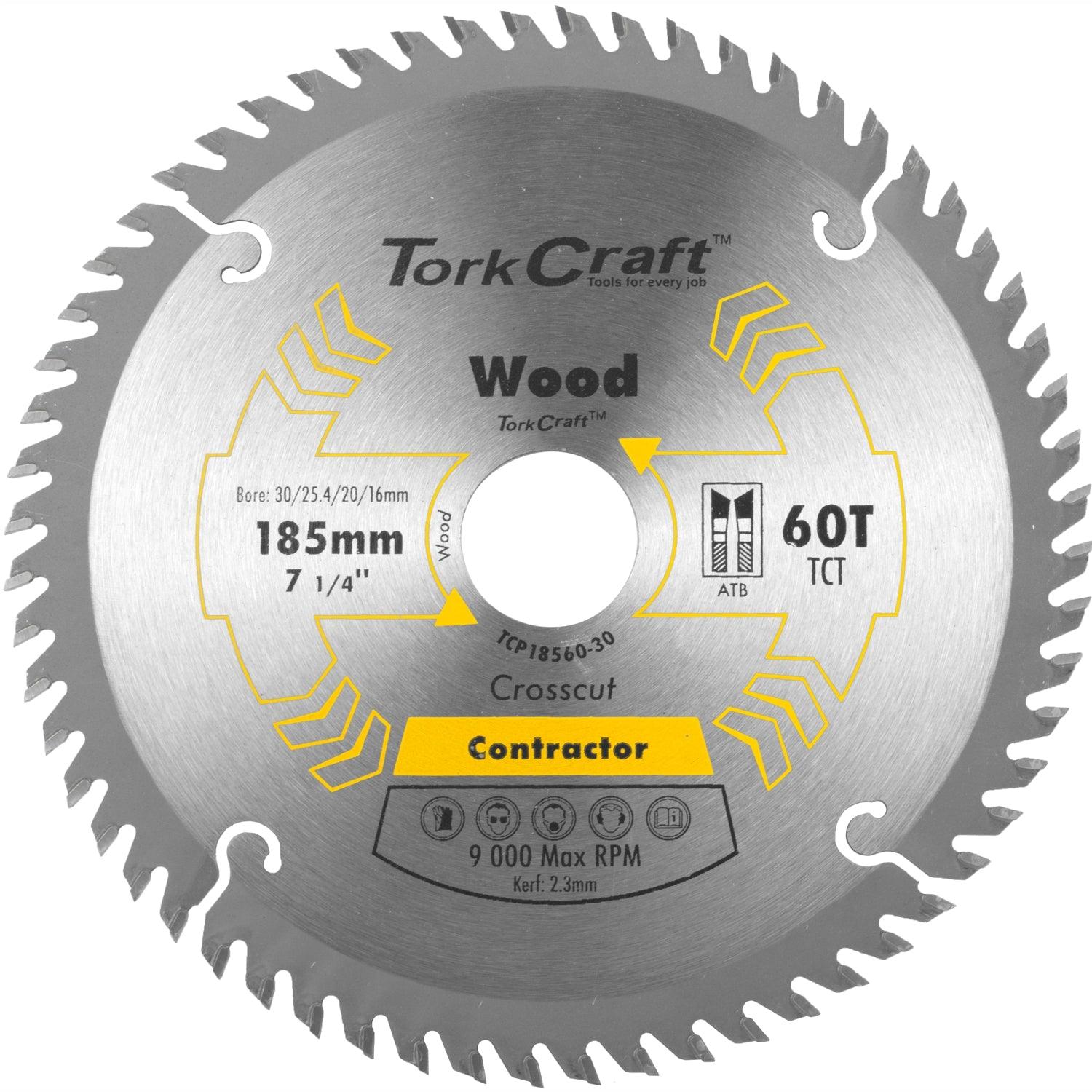 Blade Contractor 185 X60 T 30/20/16/1 Circular Saw Tct - Livestainable.co.za