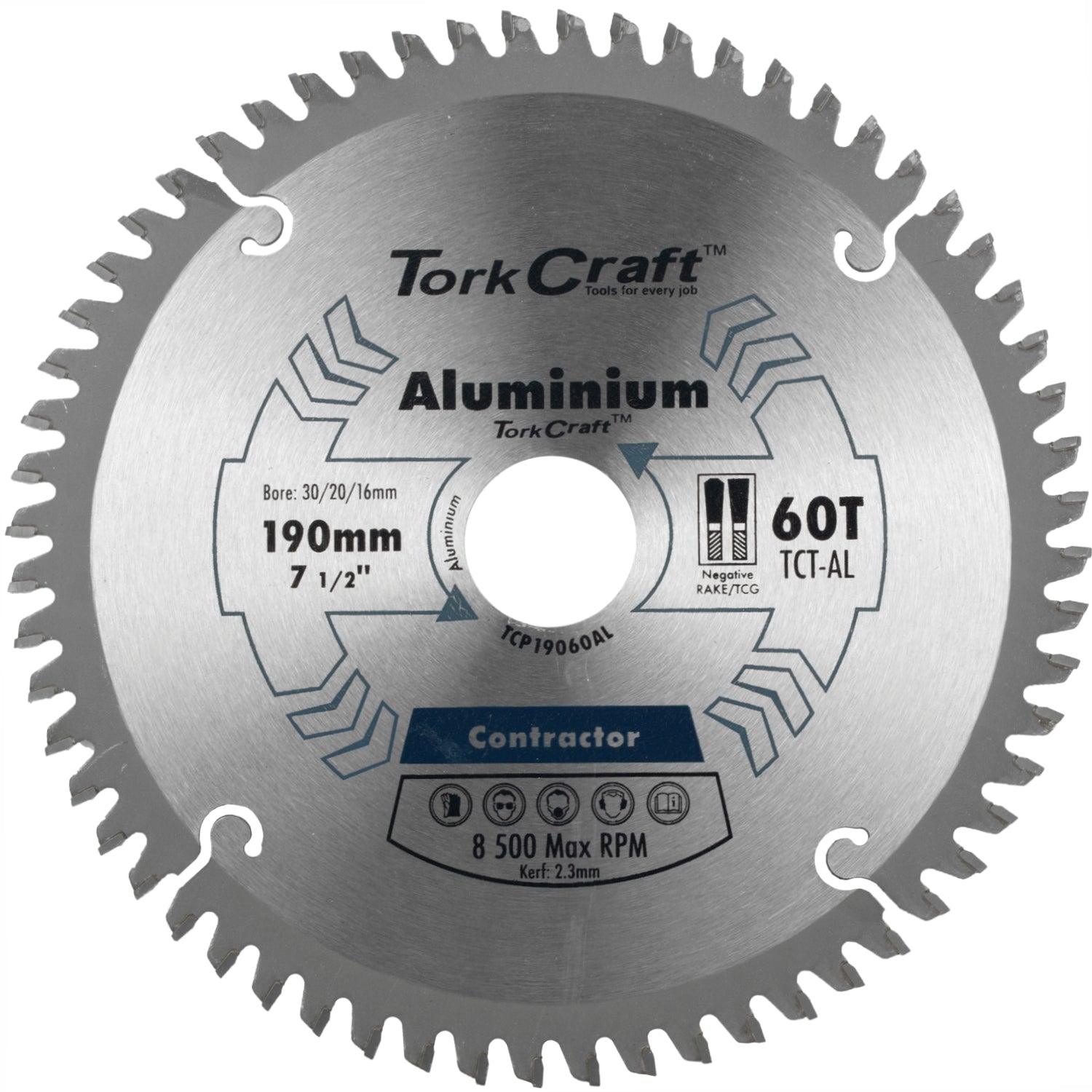 Blade Contractor Alum 190 X 60 T 30/20/16 Circular Saw Tct - Livestainable.co.za