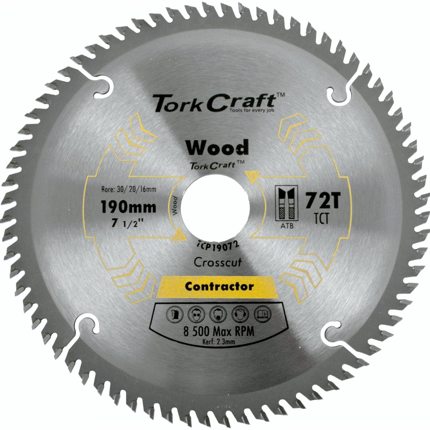 Blade Contractor 190 X 72 T 30/20/ Circular Saw Tct - Livestainable.co.za