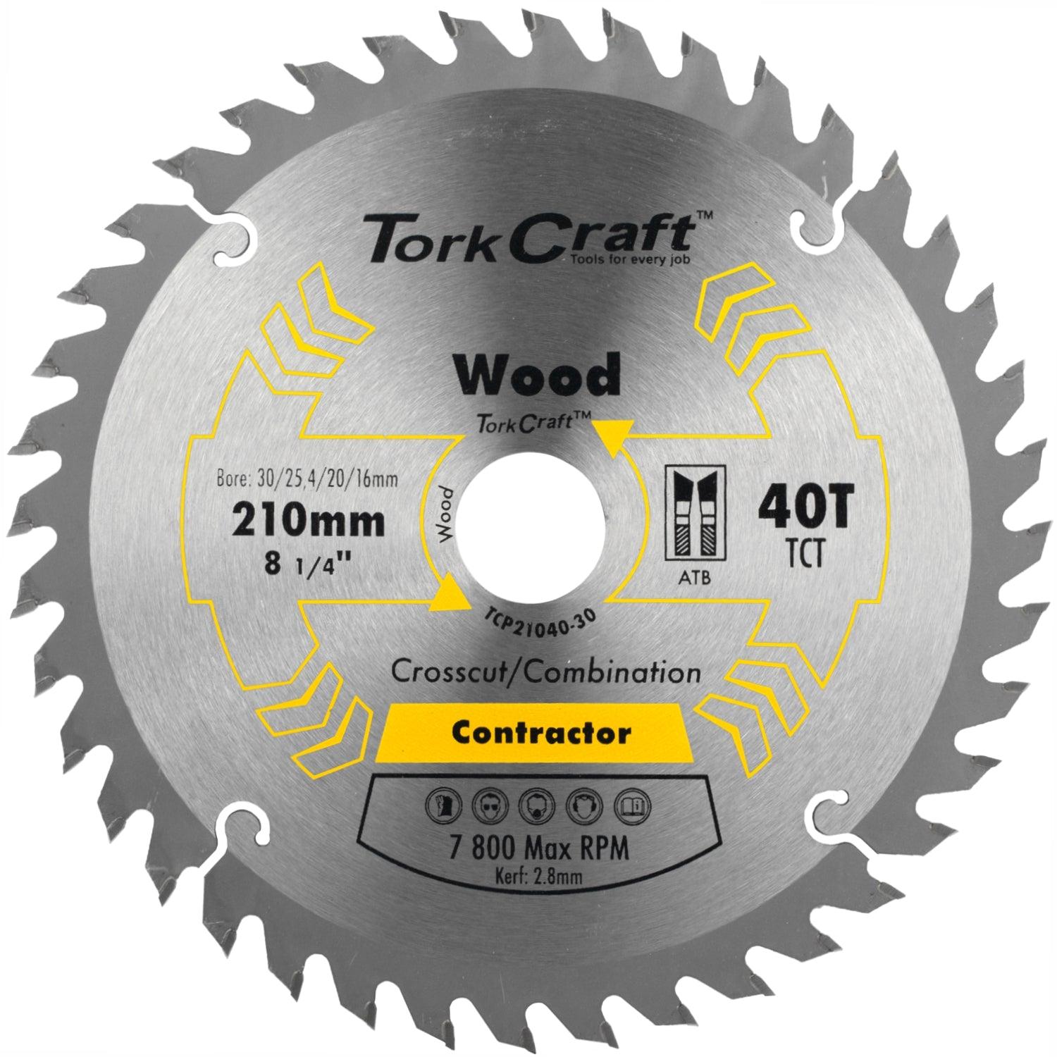 Blade Contractor 210 X 40 T 30 1 20 16 Circular Saw Tct - Livestainable.co.za