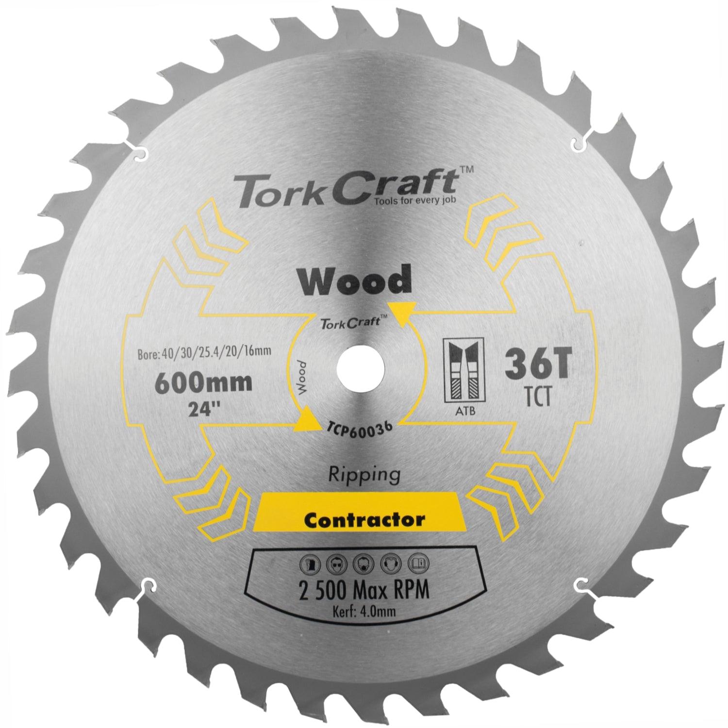 Tct Saw Blade Ripping 600 X36 T 40/30/25.4/20/16 - Livestainable.co.za