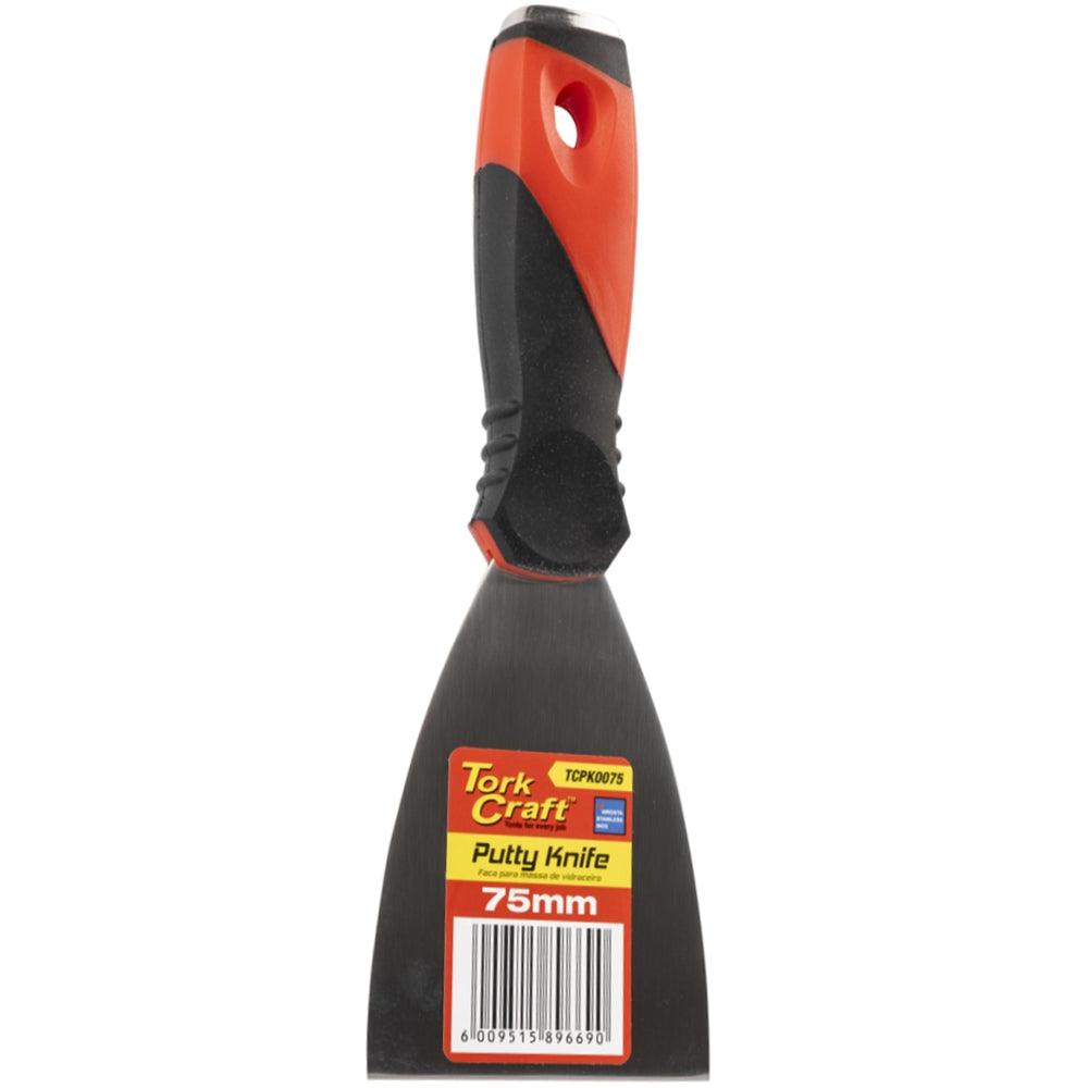 Putty Knife 75 Mm S/Steel Blade Soft Grip Steel Cap - Livestainable.co.za