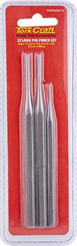 Tork Craft Long Pin Punch Set 3 Pc - Livestainable.co.za