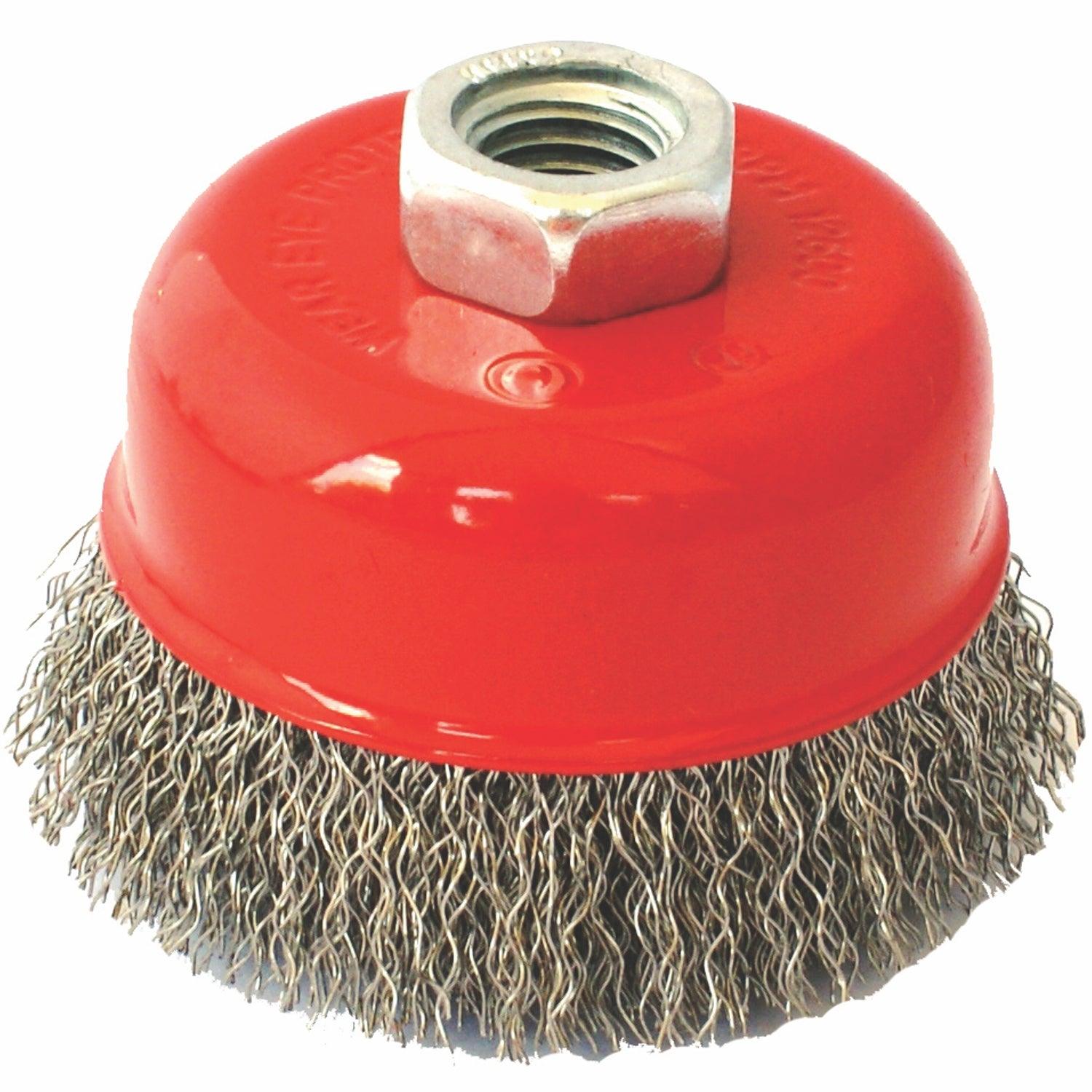 Wire Cup Brush 75 X M14 Crimped Stainless Steel Tcw - Livestainable.co.za