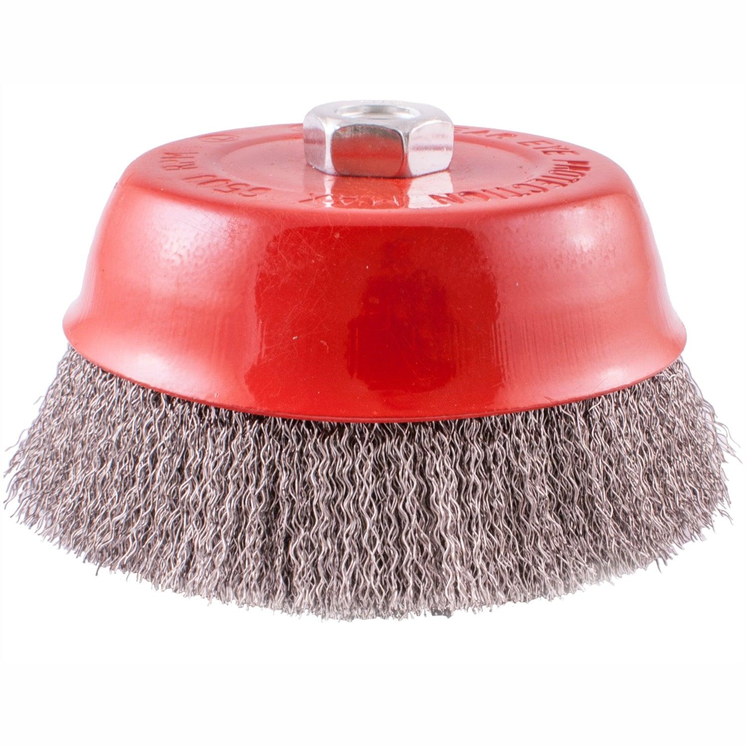 Wire Cup Brush 150 X M14 Crimped Stainless Steel Tcw - Livestainable.co.za