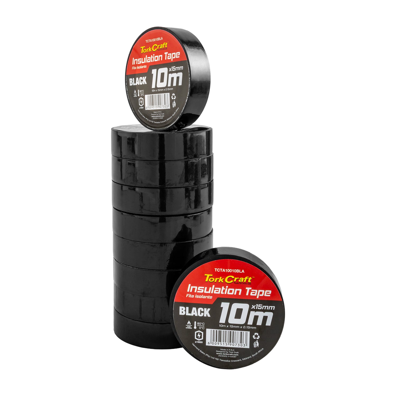 Tork Craft 0.15 Mmx15 Mmx10 M Black Insulation Tape