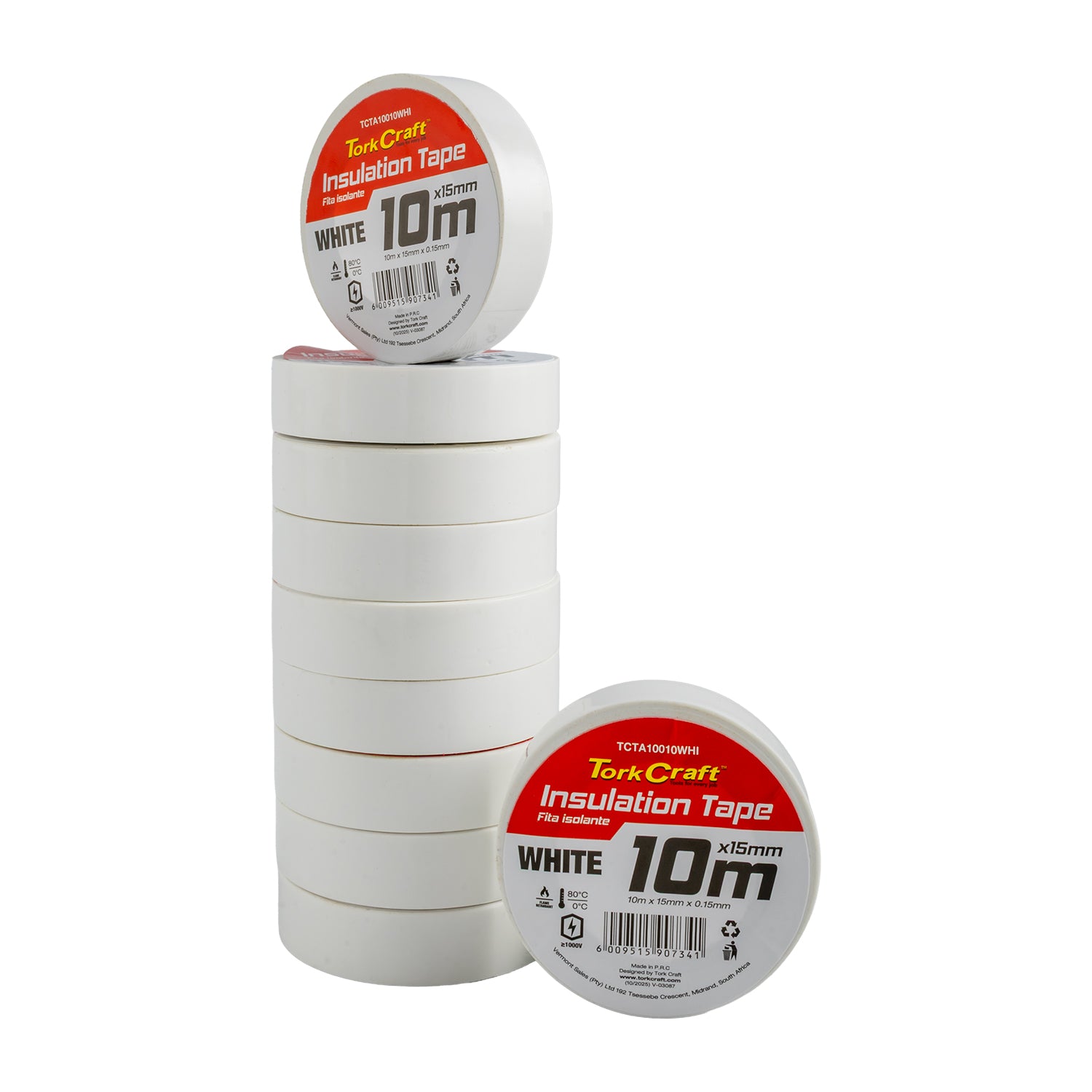 Tork Craft 0.15 Mmx15 Mmx10 M White Insulation Tape