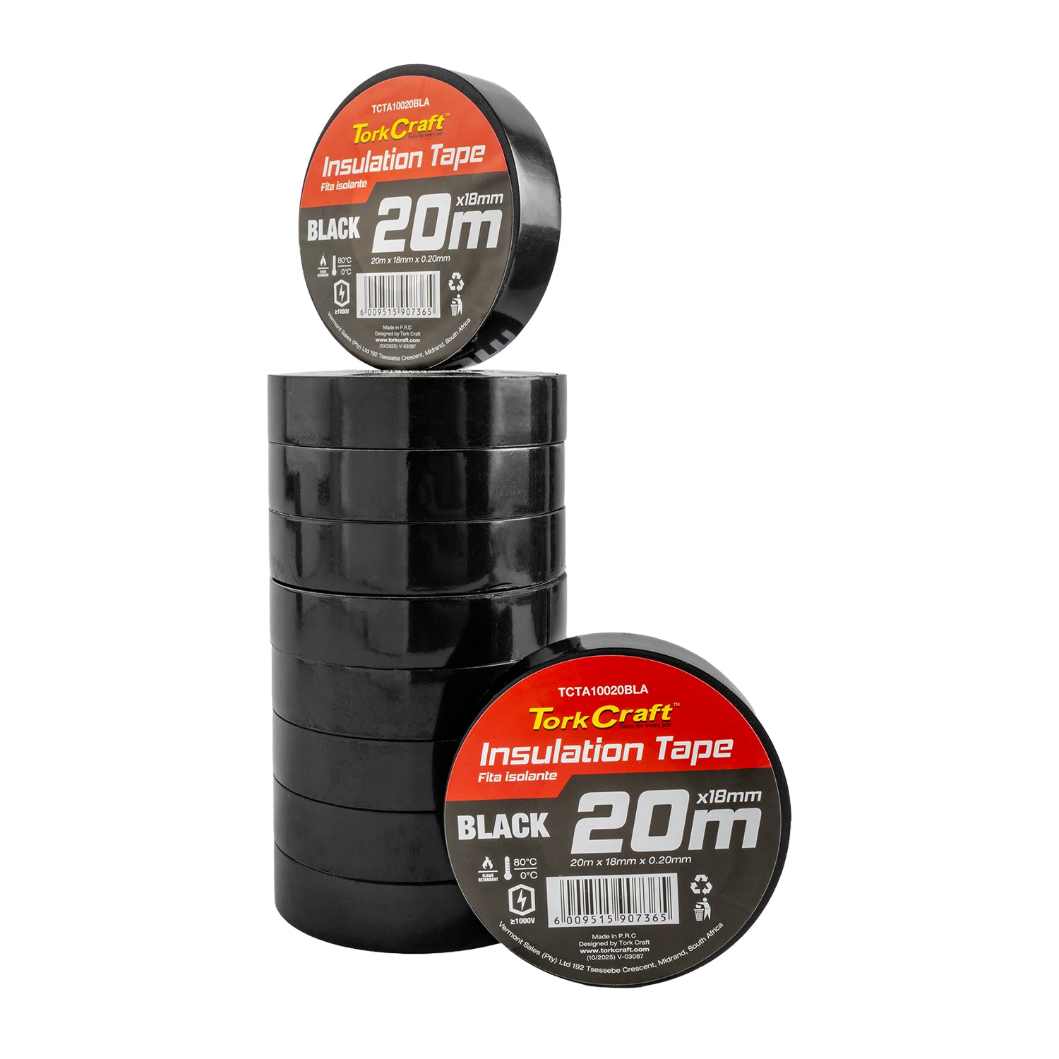 Tork Craft 0.20 Mmx18 Mmx20 M Black Insulation Tape