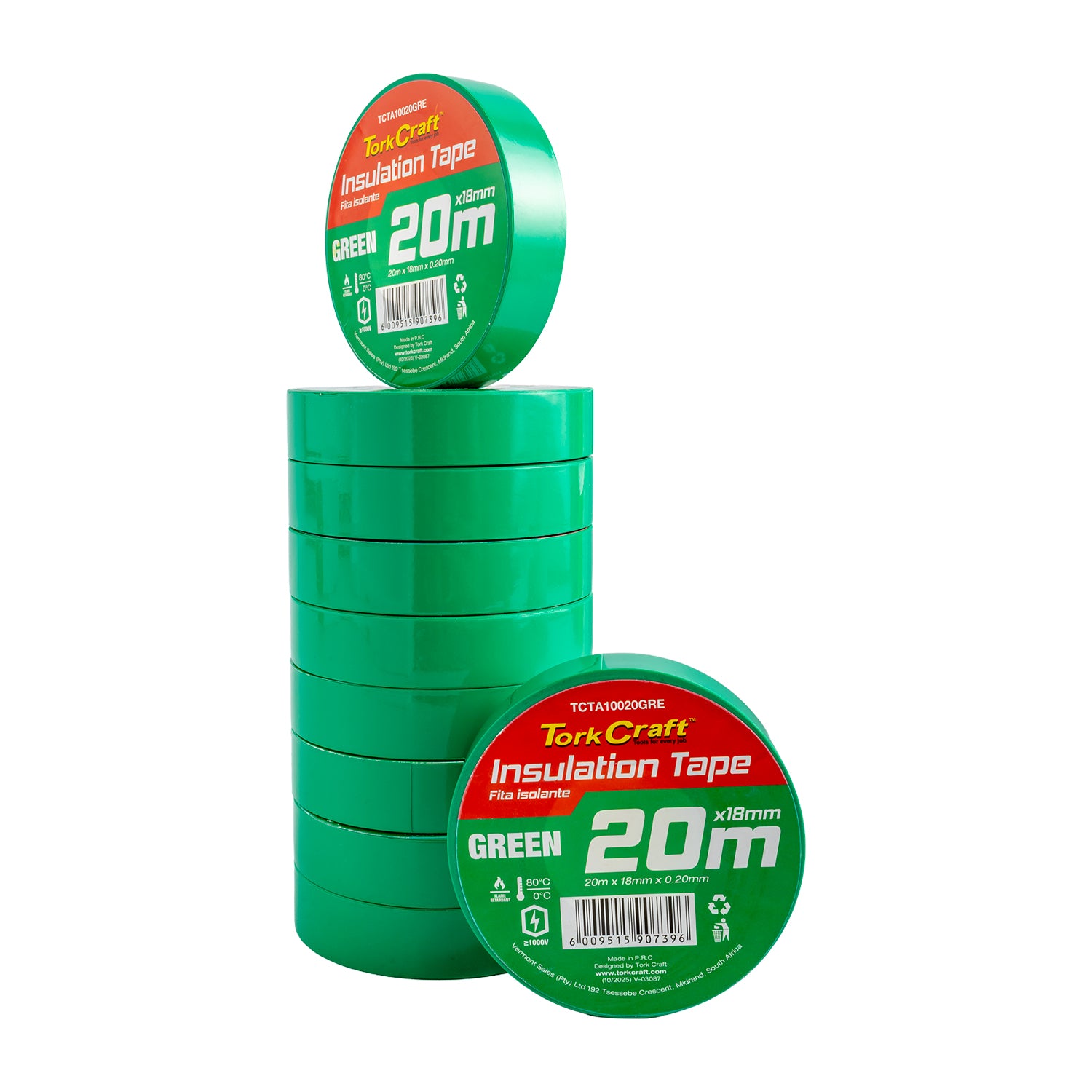 Tork Craft 0.20 Mmx18 Mmx20 M Green Insulation Tape