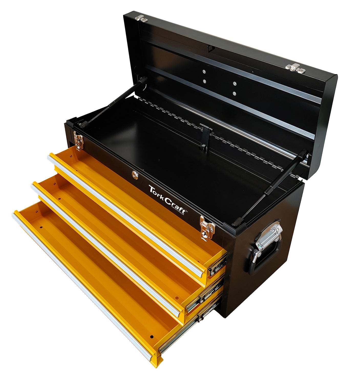 Tork Craft Top Box Empty 3 Drawer & Top Tray 600 X250 X320 Mm Track Box 2.0 Tool Box