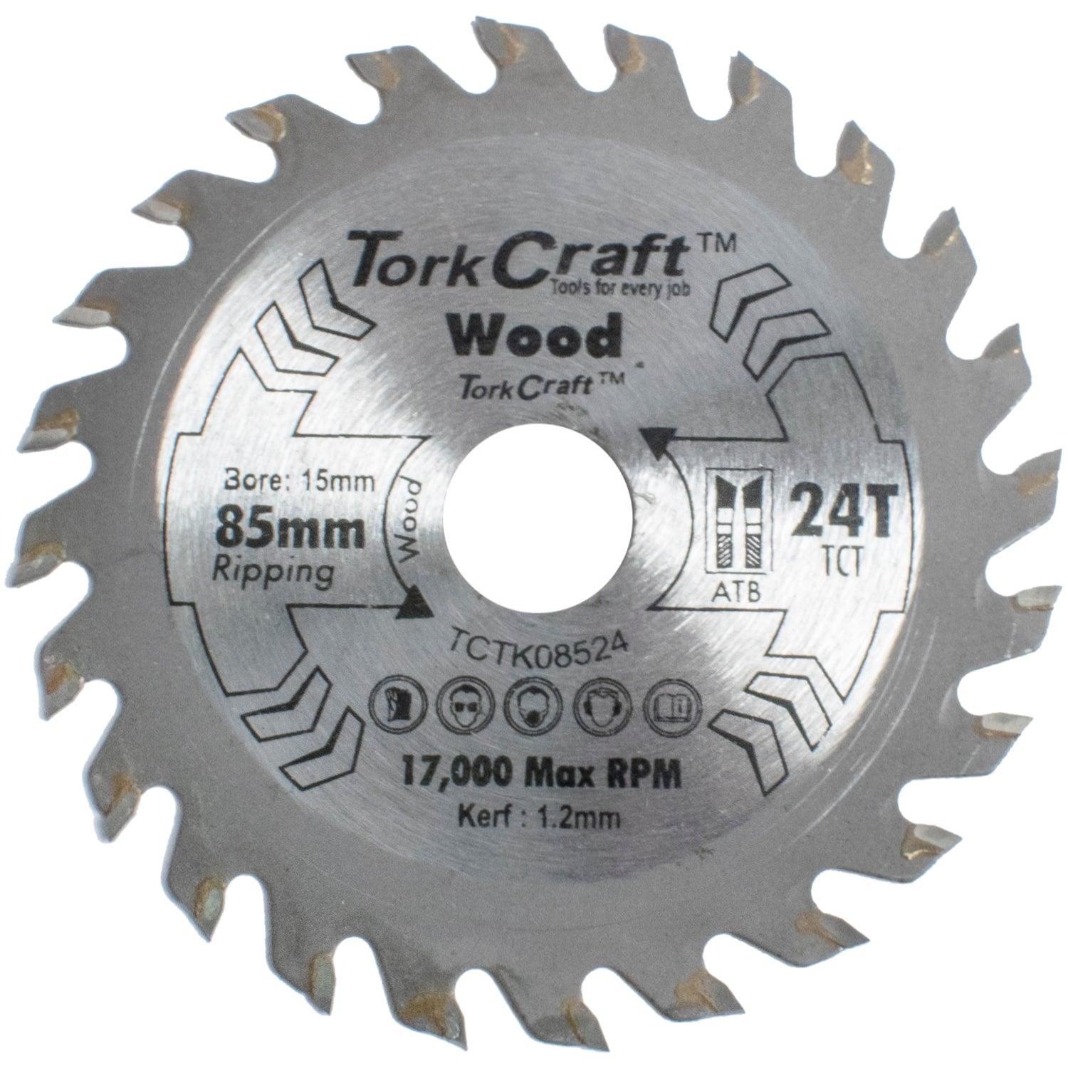 Tct Saw Blade 85 Mm X 1.2 Mm X 15 Mm X 24 T Wood Thin Kerf - Livestainable.co.za