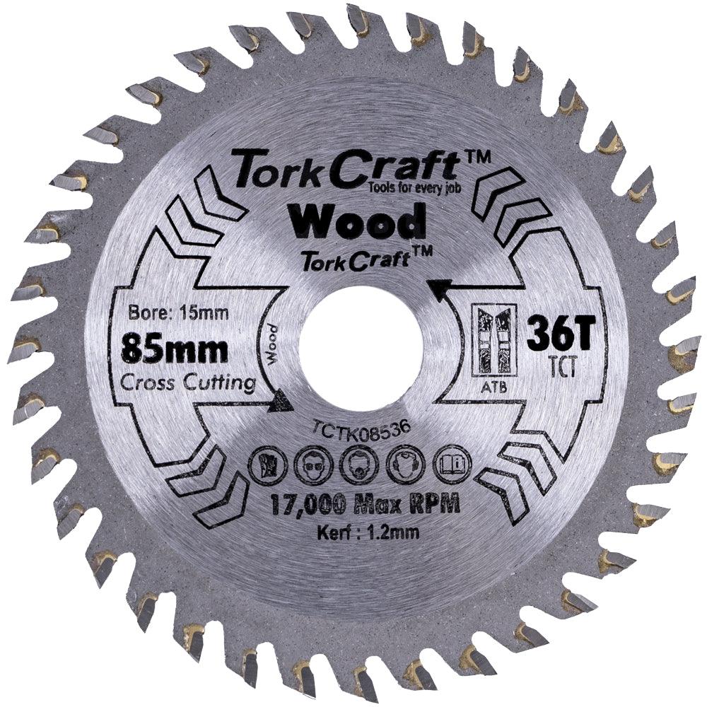 Tct Saw Blade 85 Mm X 1.2 Mm X 15 Mm X 36 T Wood Thin Kerf - Livestainable.co.za