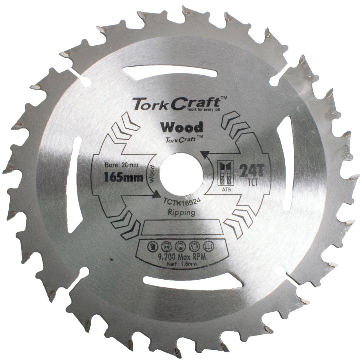 Tct Saw Blade 165 Mm X 1.6 Mm X 20 Mm X 24 T Wood Thin Kerf - Livestainable.co.za