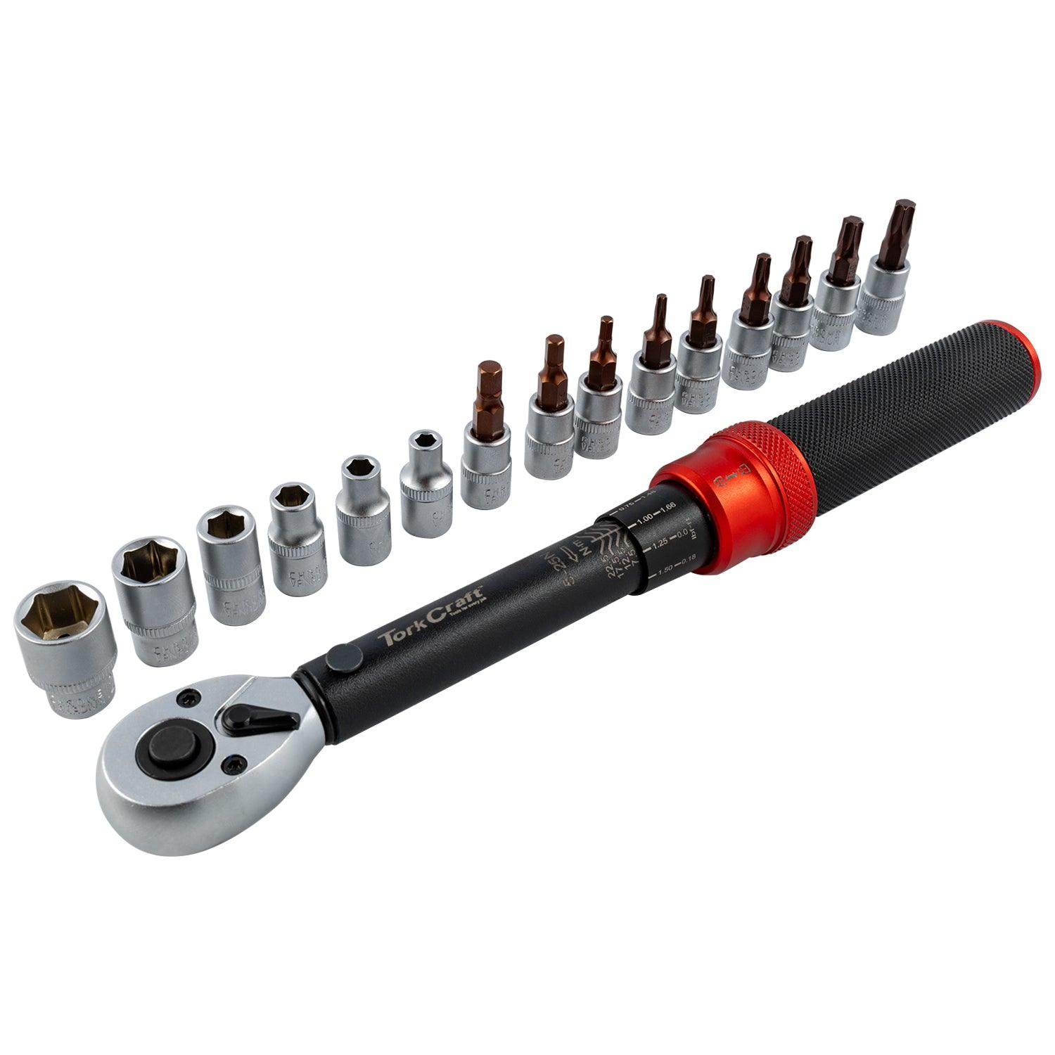 Torque Wrench 1/4' Sockets & Bit Set 16 Pc - Livestainable.co.za