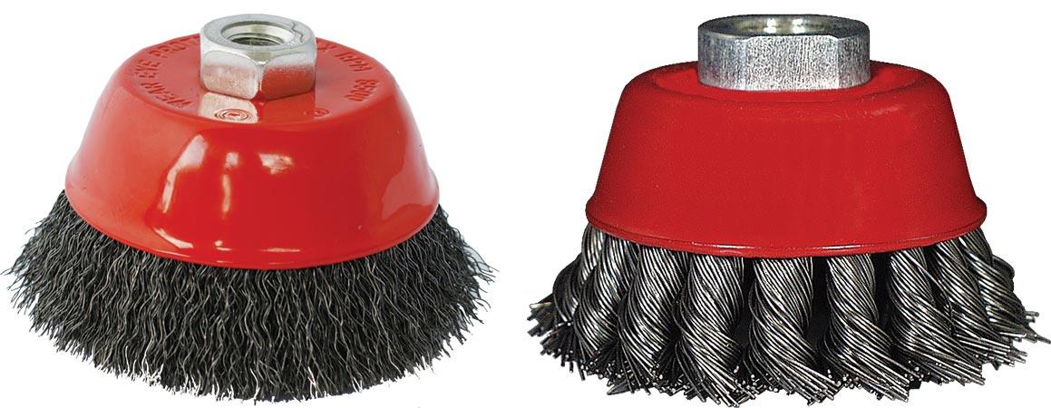 Wire Cup Brush 75 Mm X M14 Crimped & Knotted Set 2 Pce For115 Angle Gri - Livestainable.co.za