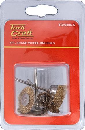 Wire Brushes Mini 5 Pc Brass 3.2mm Shaft Assorted Shapes - Livestainable.co.za