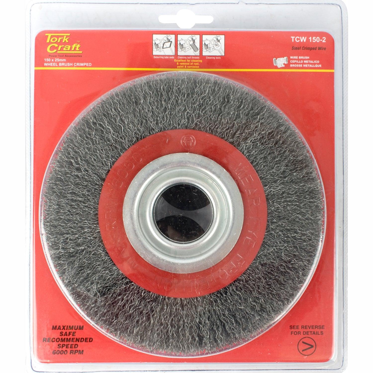 Wire Wheel Brush 150 X 25 Mm 0.30 Mm Wire Bench Grinder Blister - Livestainable.co.za