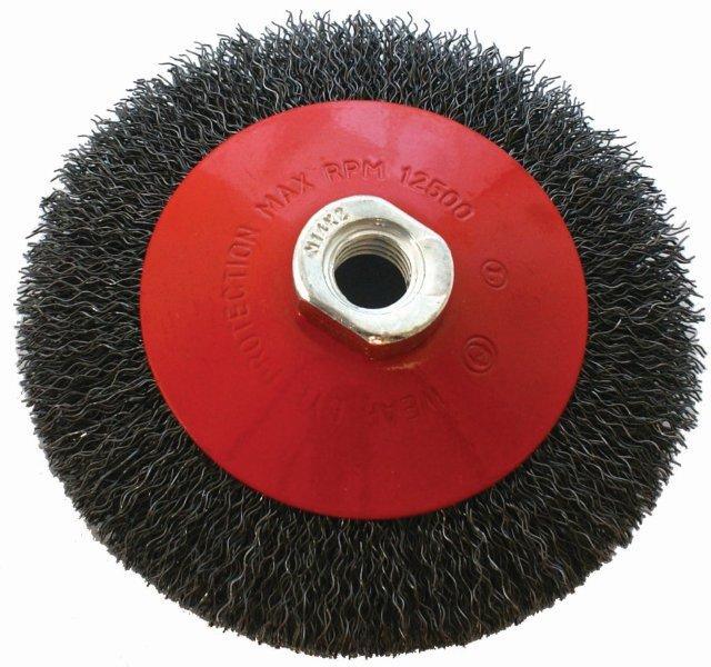 Wire Cup Brush Crimped Bevel Plain 115 Mmxm14 Blister - Livestainable.co.za