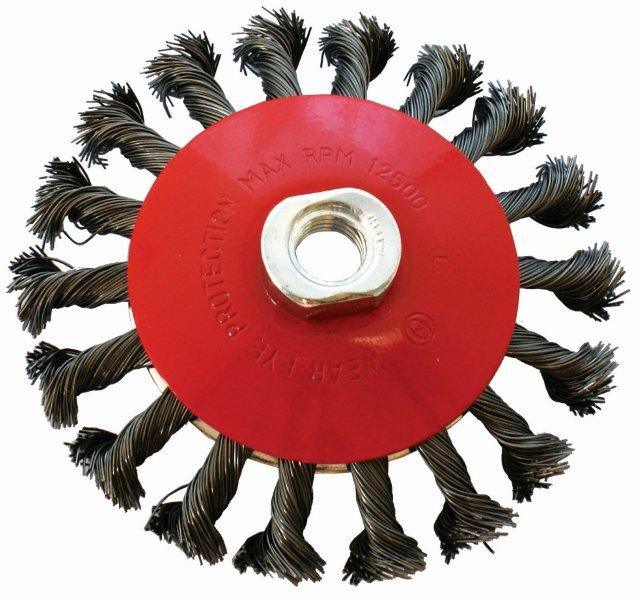 Wire Cup Brush Twisted Bevel Plain 115 Mmxm14 Blister - Livestainable.co.za